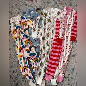 Hanna Andersson PJs 3T - 4 different zip up sleepers